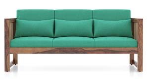 Korai Plus sofa in (Teak Finish, Lagoon Green Futon)